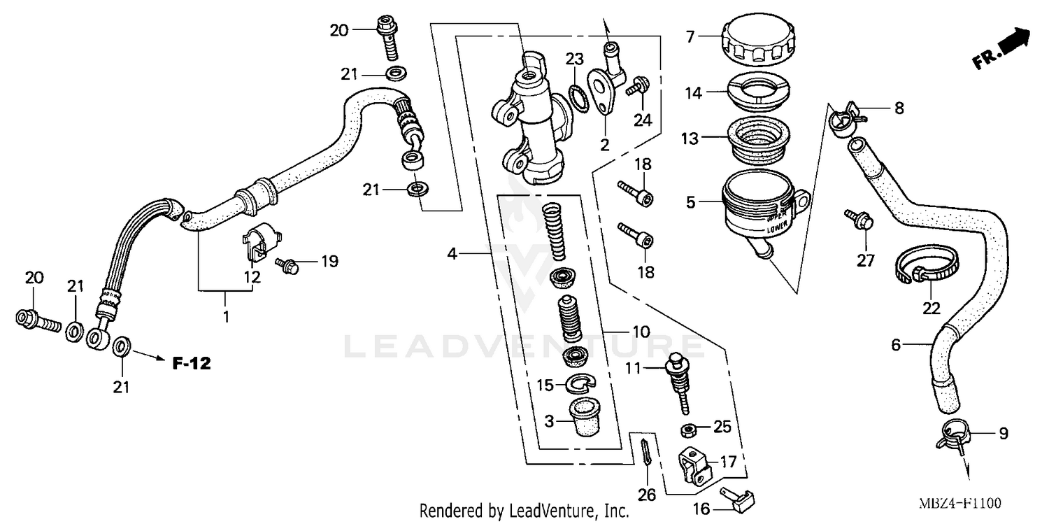 REAR BRAKE MASTER CYLINDER