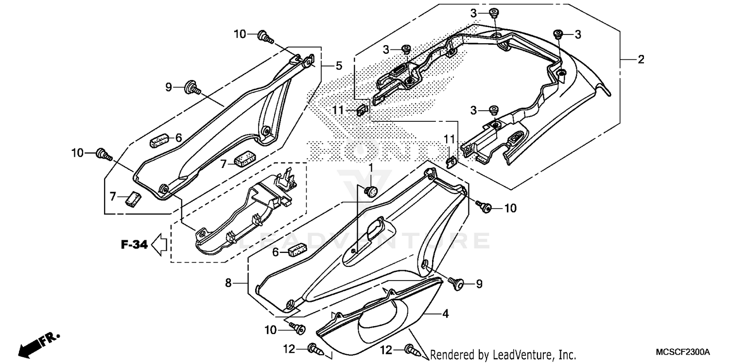 SIDE COVER + REAR COWL