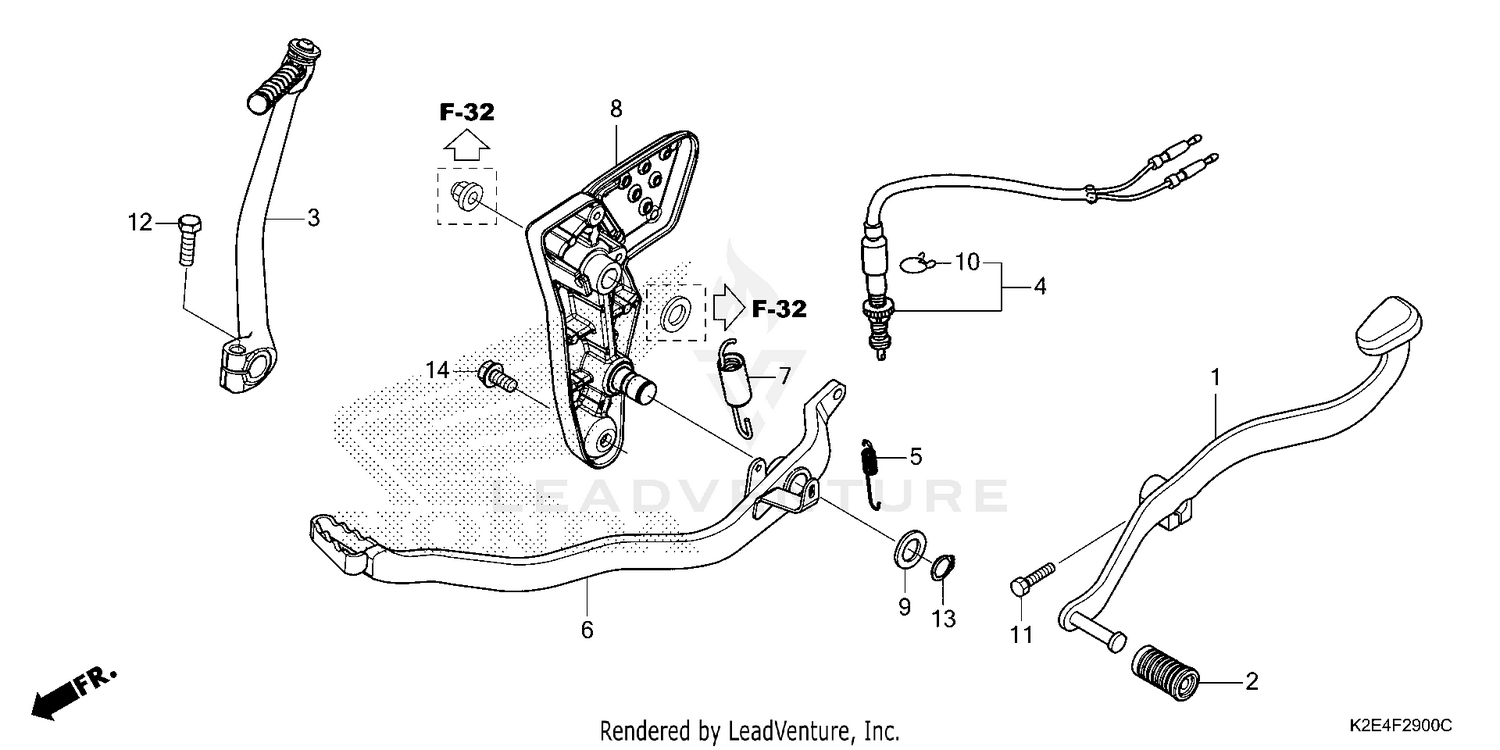 PEDAL@KICK STARTER ARM
