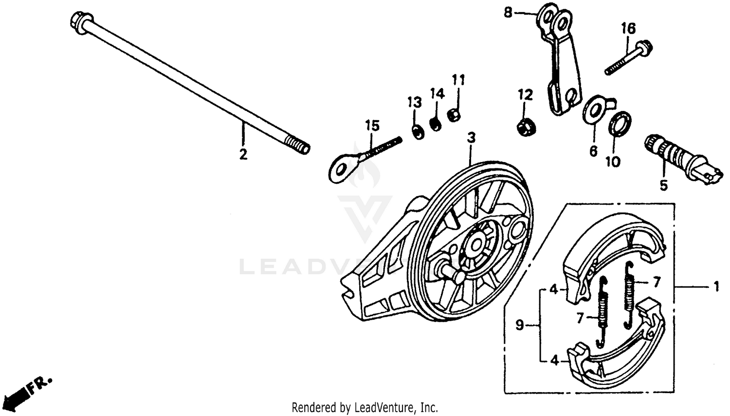 REAR BRAKE + REAR BRAKE PANEL