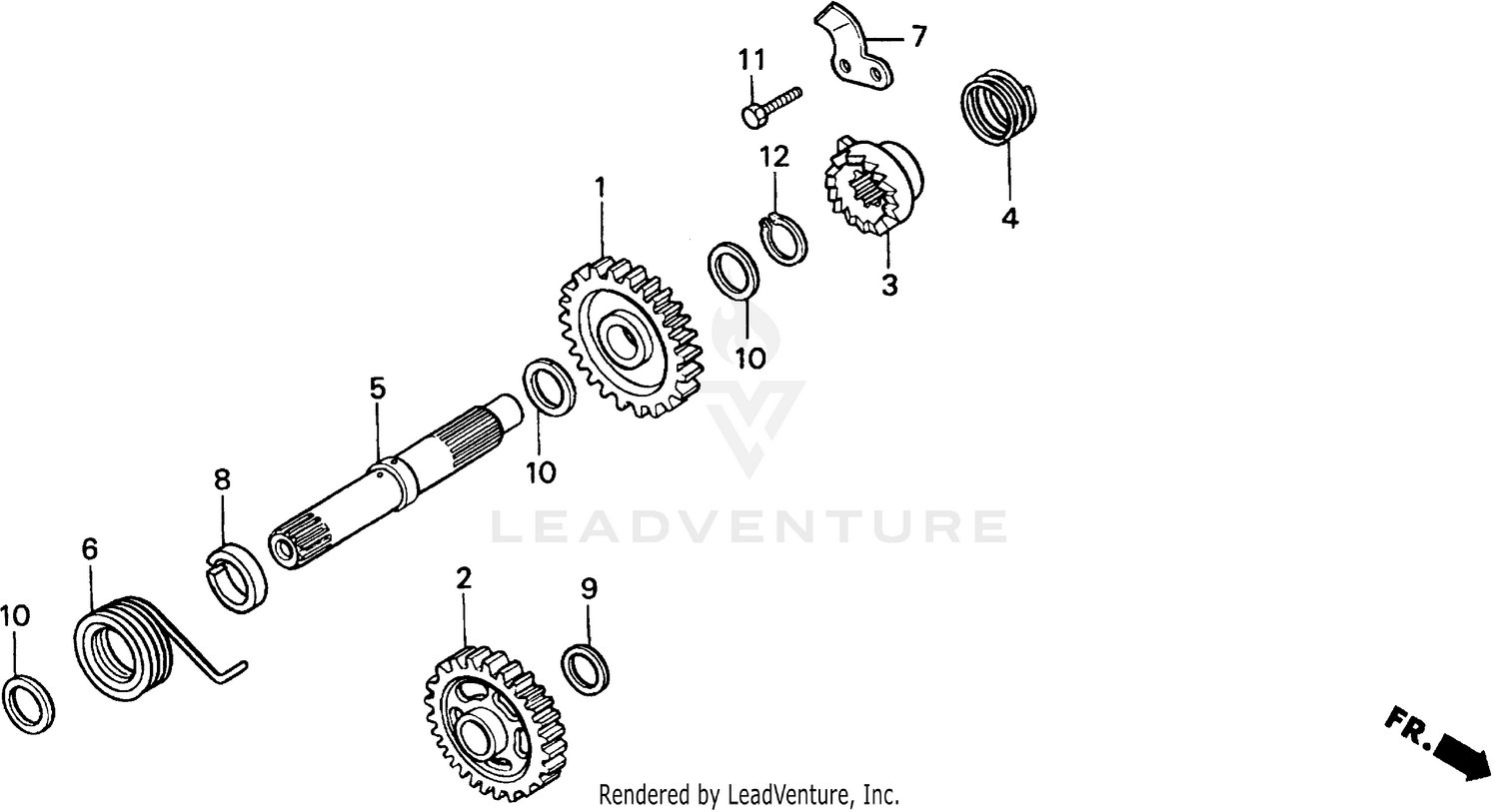 KICK STARTER SPINDLE