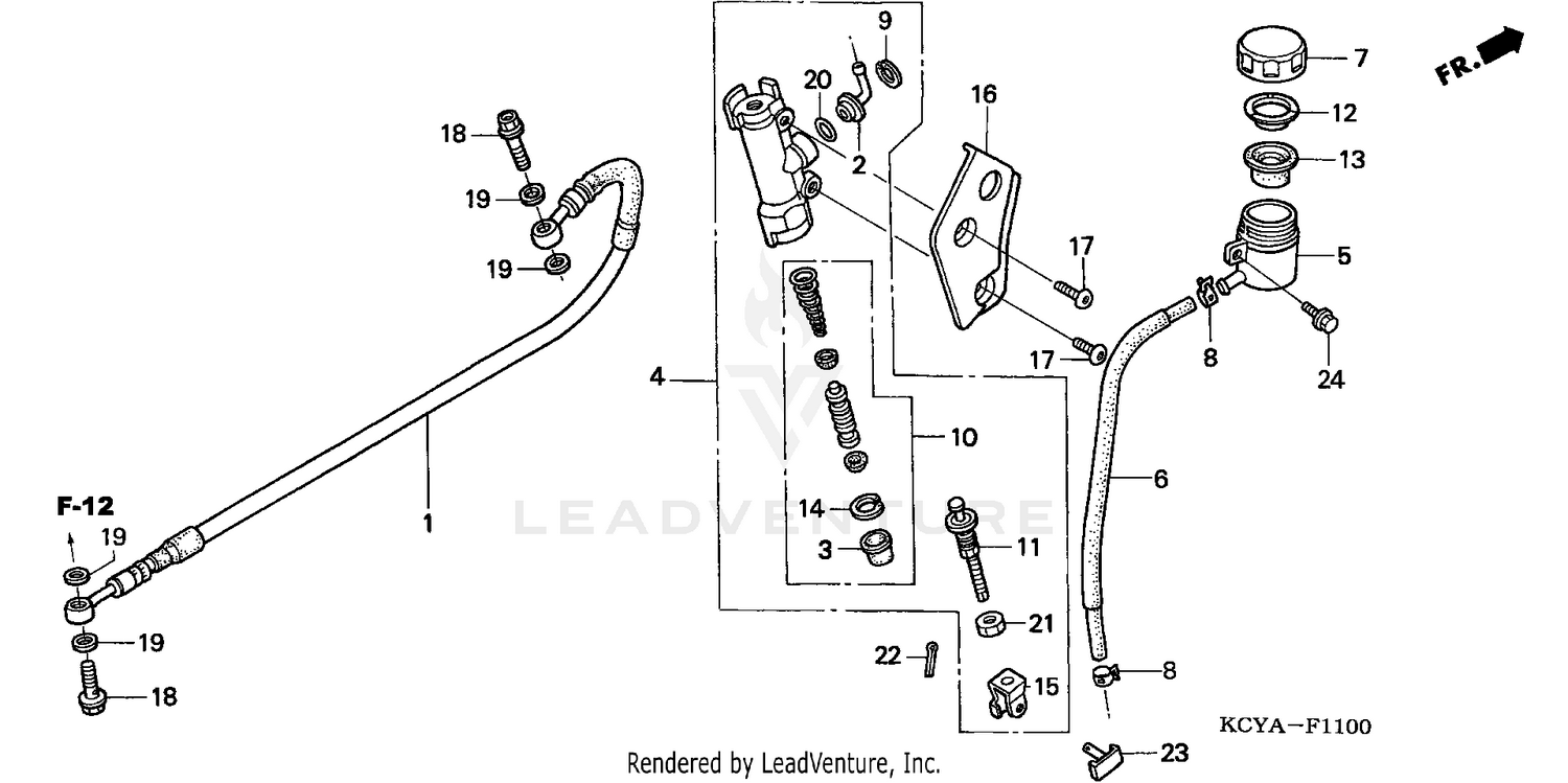 REAR BRAKE MASTER CYLINDER