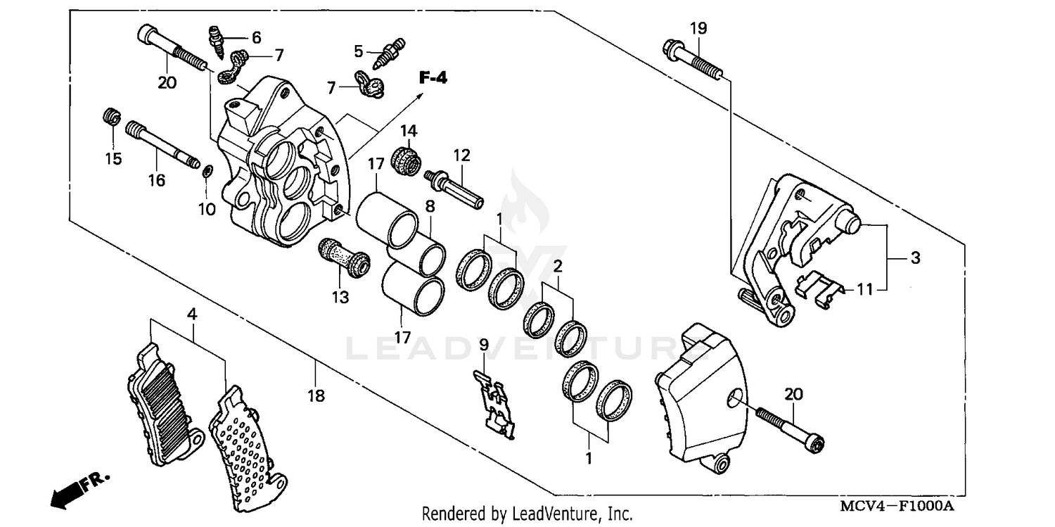 RIGHT FRONT BRAKE CALIPER