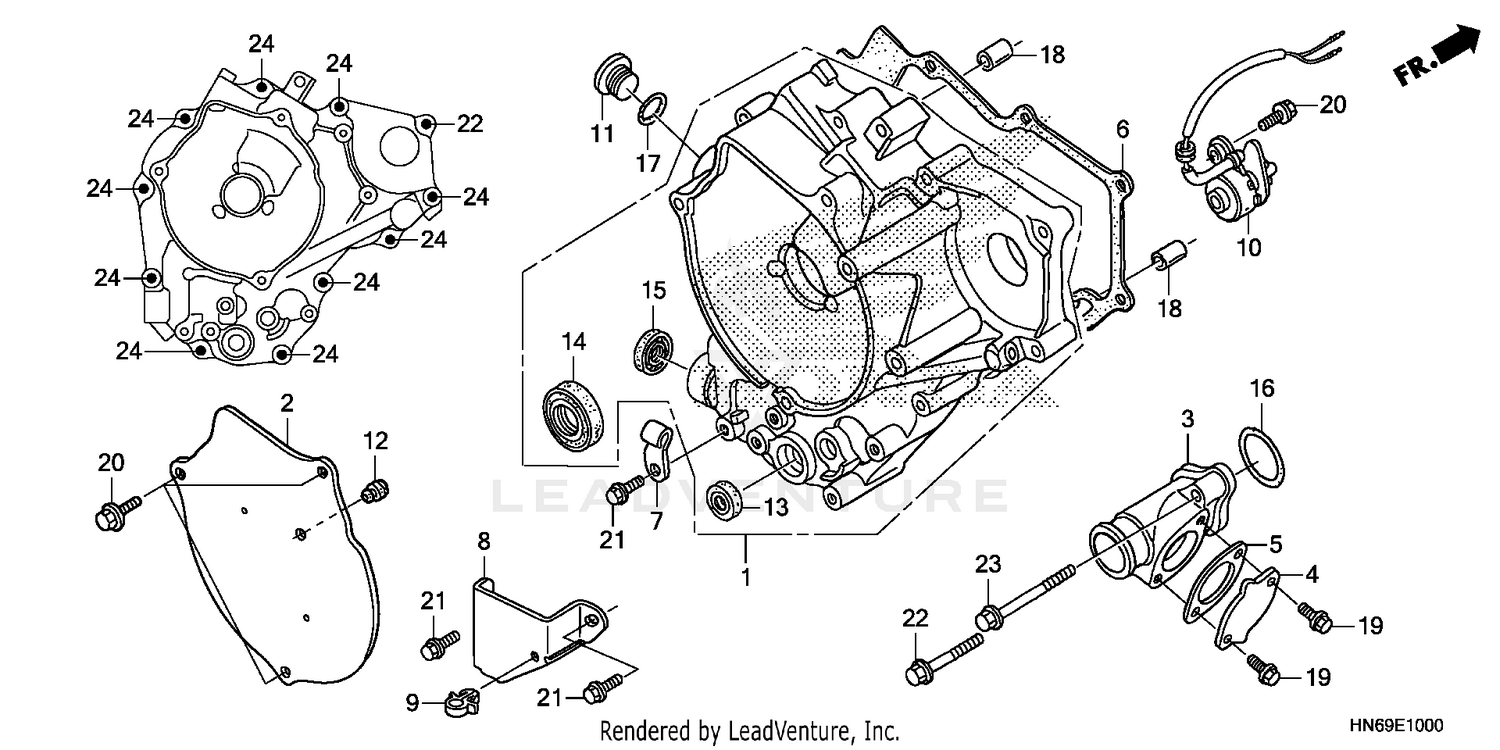 REAR CRANKCASE COVER