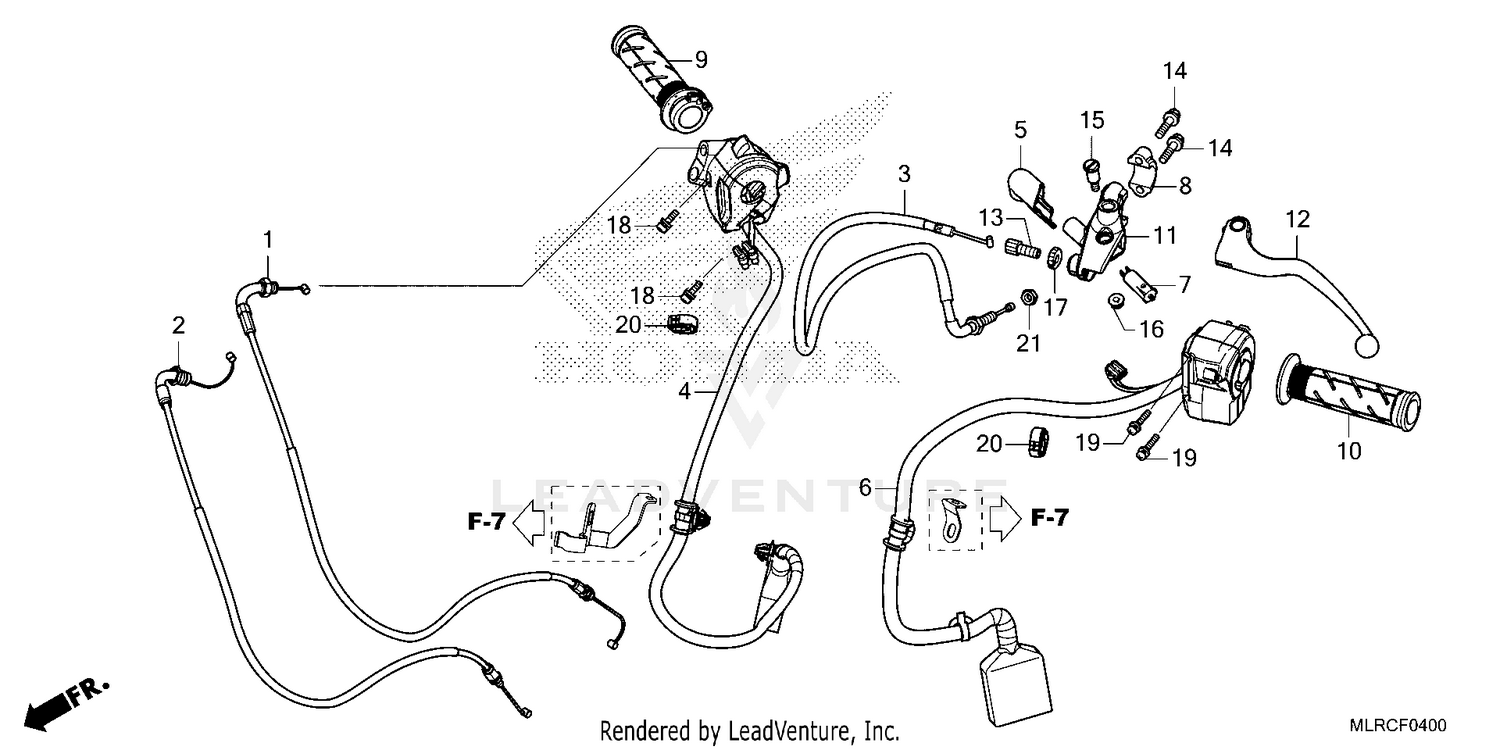 HANDLE LEVER@SWITCH@CABLE
