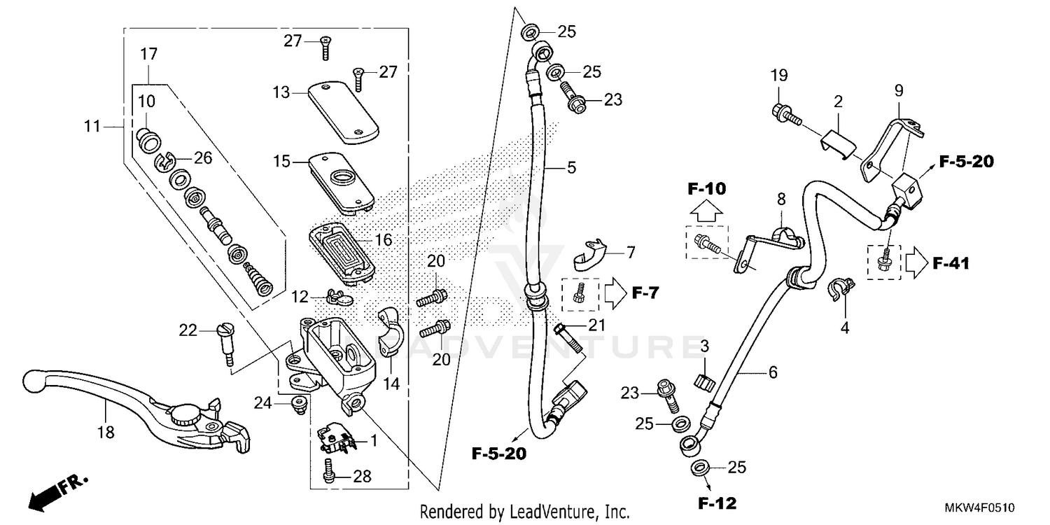 FRONT BRAKE MASTER       CYLINDER
