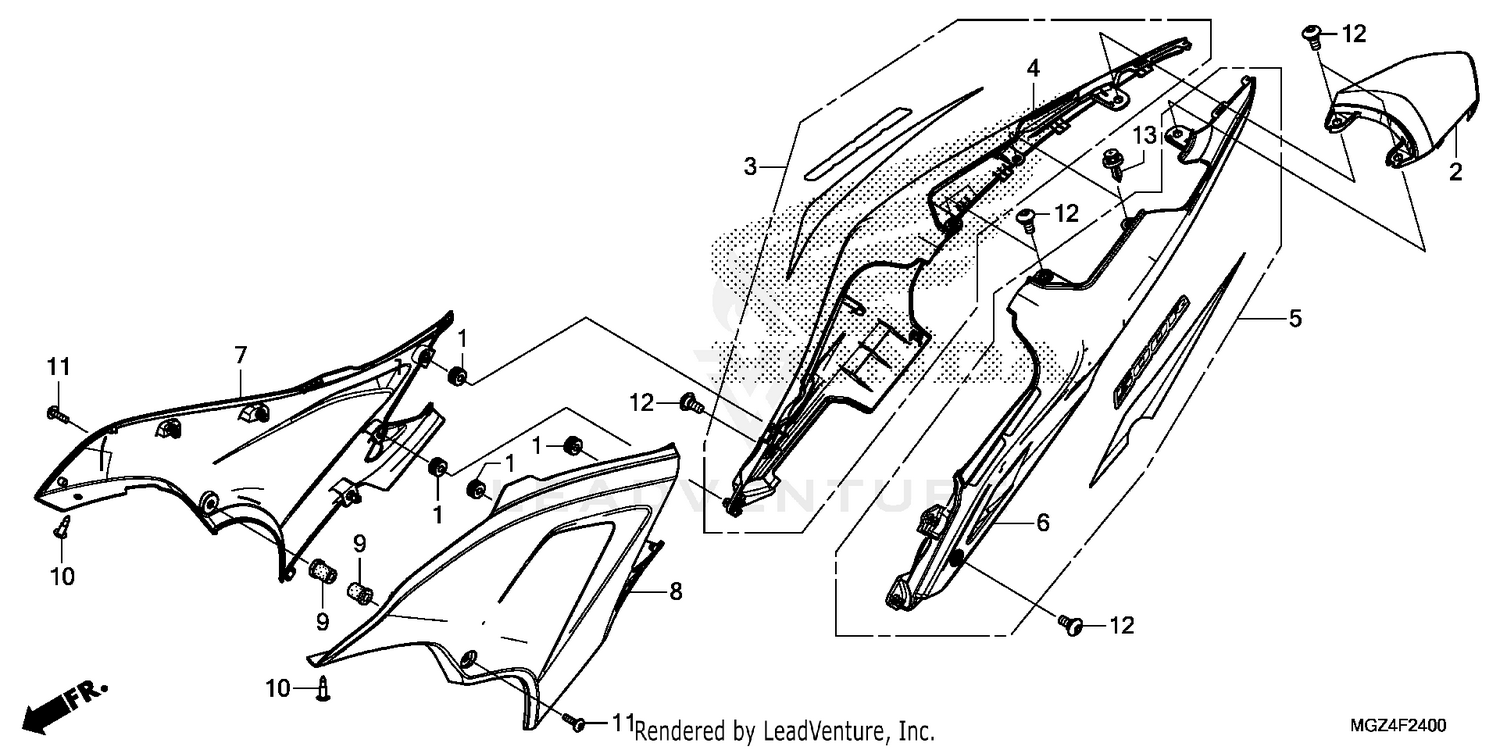 SIDE COVER@REAR COWL