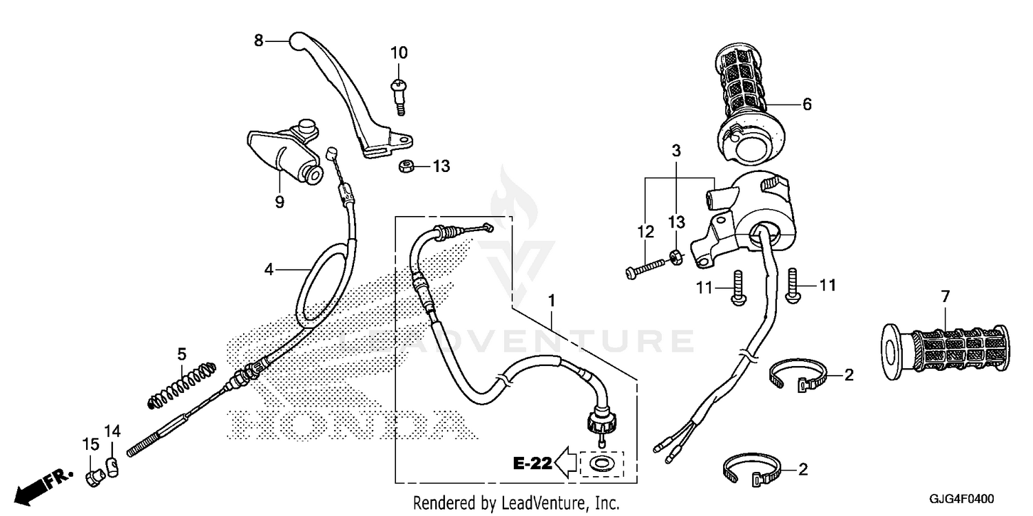 HANDLE LEVER@SWITCH@CABLE