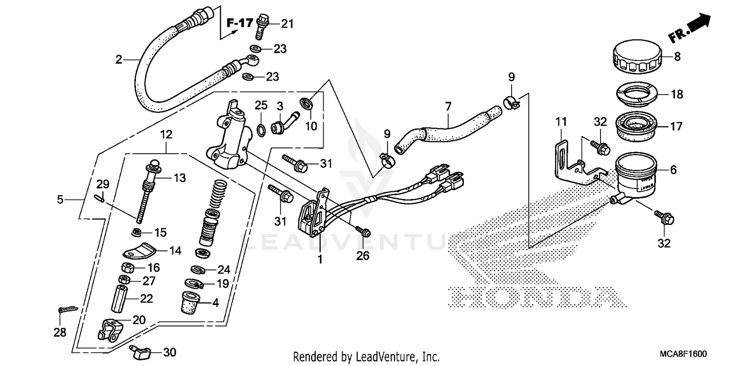REAR BRAKE MASTER        CYLINDER