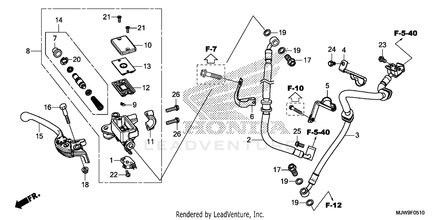 FRONT BRAKE MASTER       CYLINDER (2)