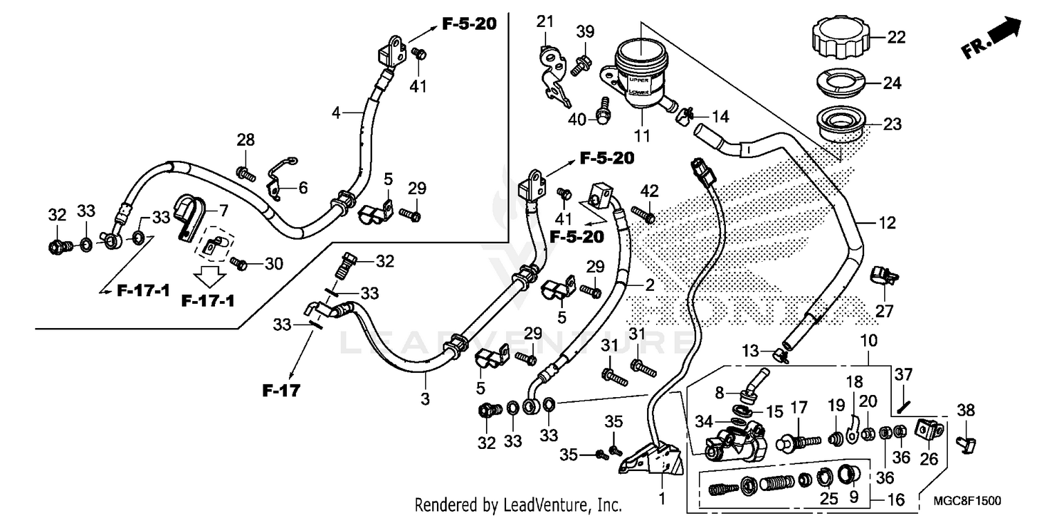 REAR BRAKE MASTER        CYLINDER