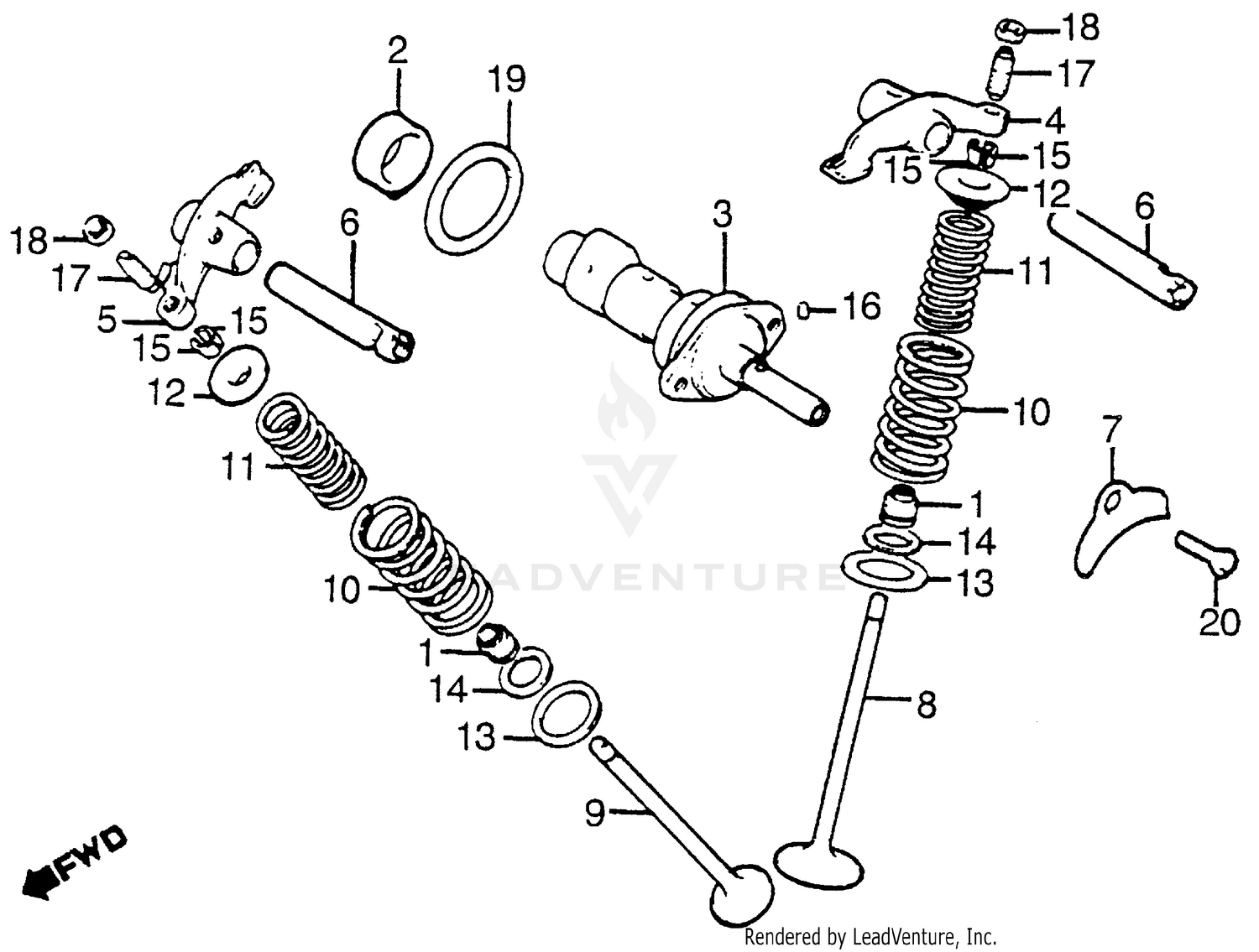 CAMSHAFT + VALVE