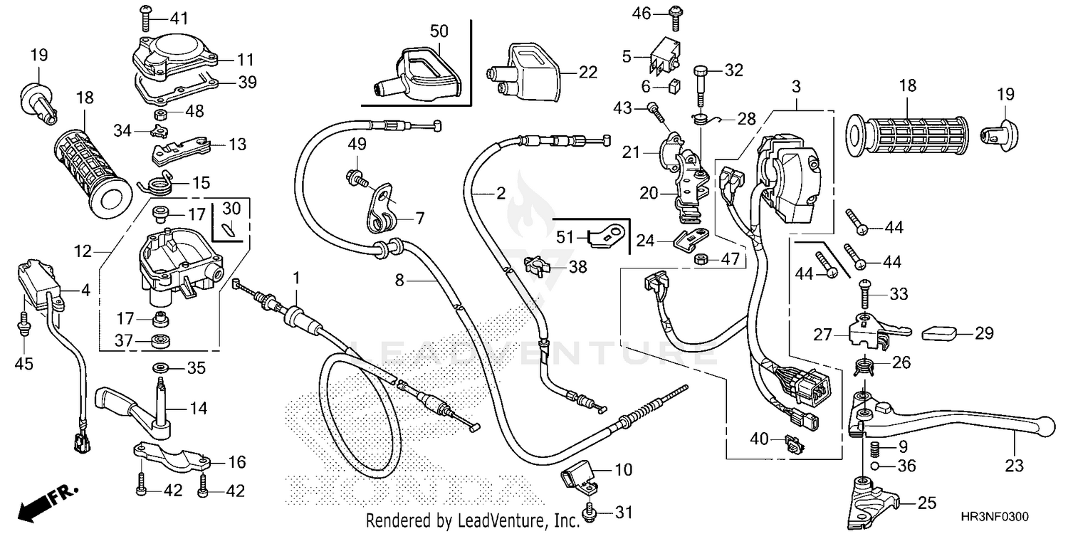 HANDLE LEVER@SWITCH@CABLE