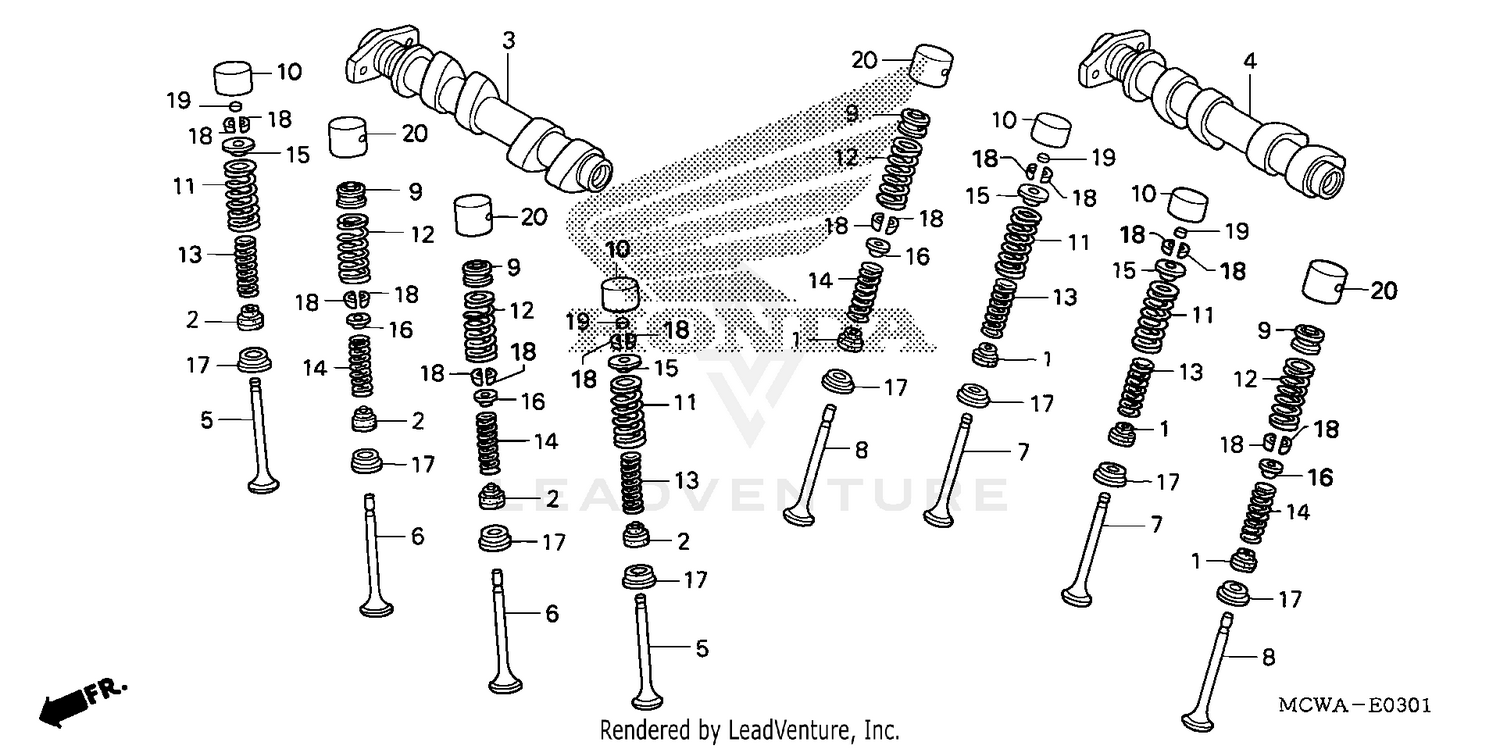 CAMSHAFT@VALVE (RR.)