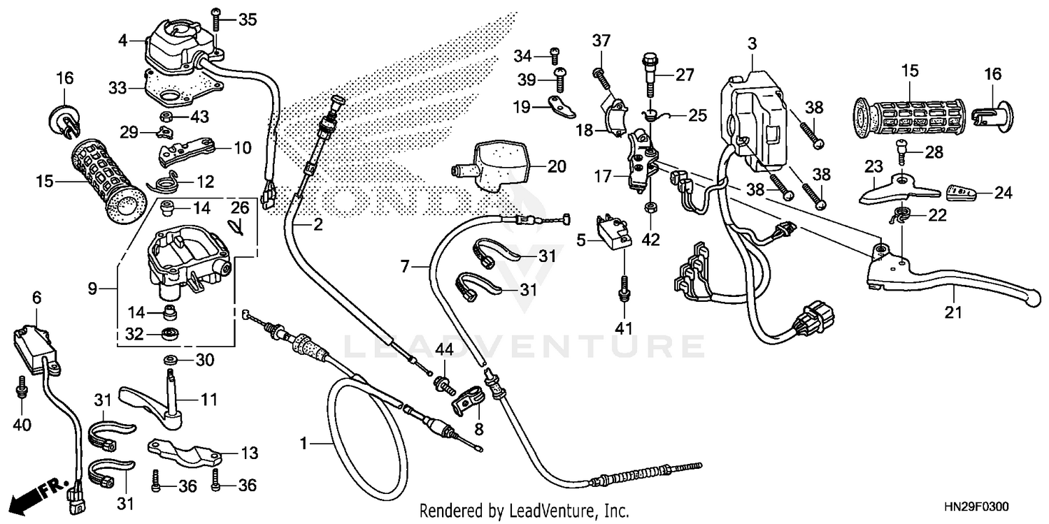 HANDLE LEVER + SWITCH + CABLE