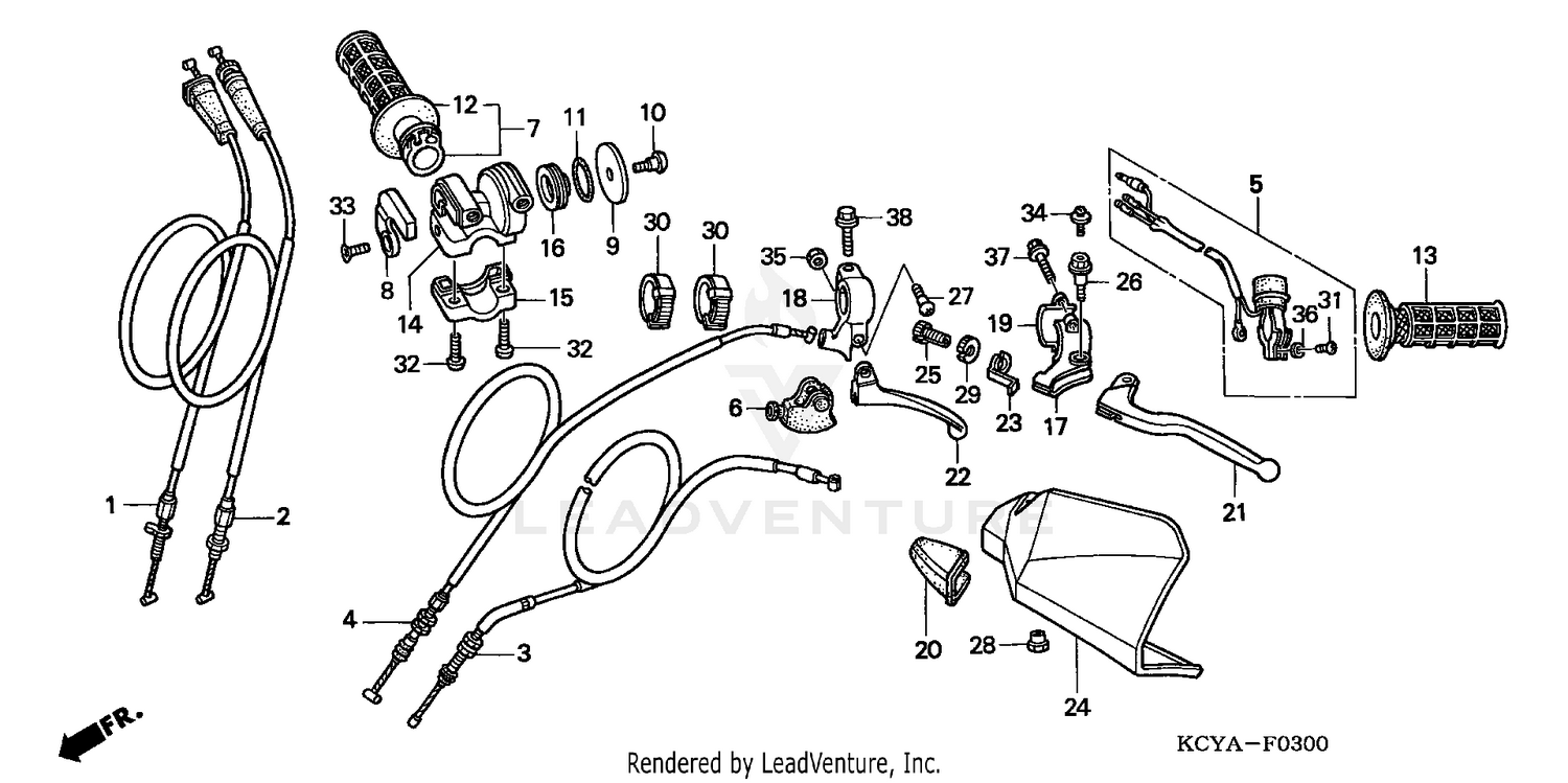 HANDLE LEVER + SWITCH + CABLE