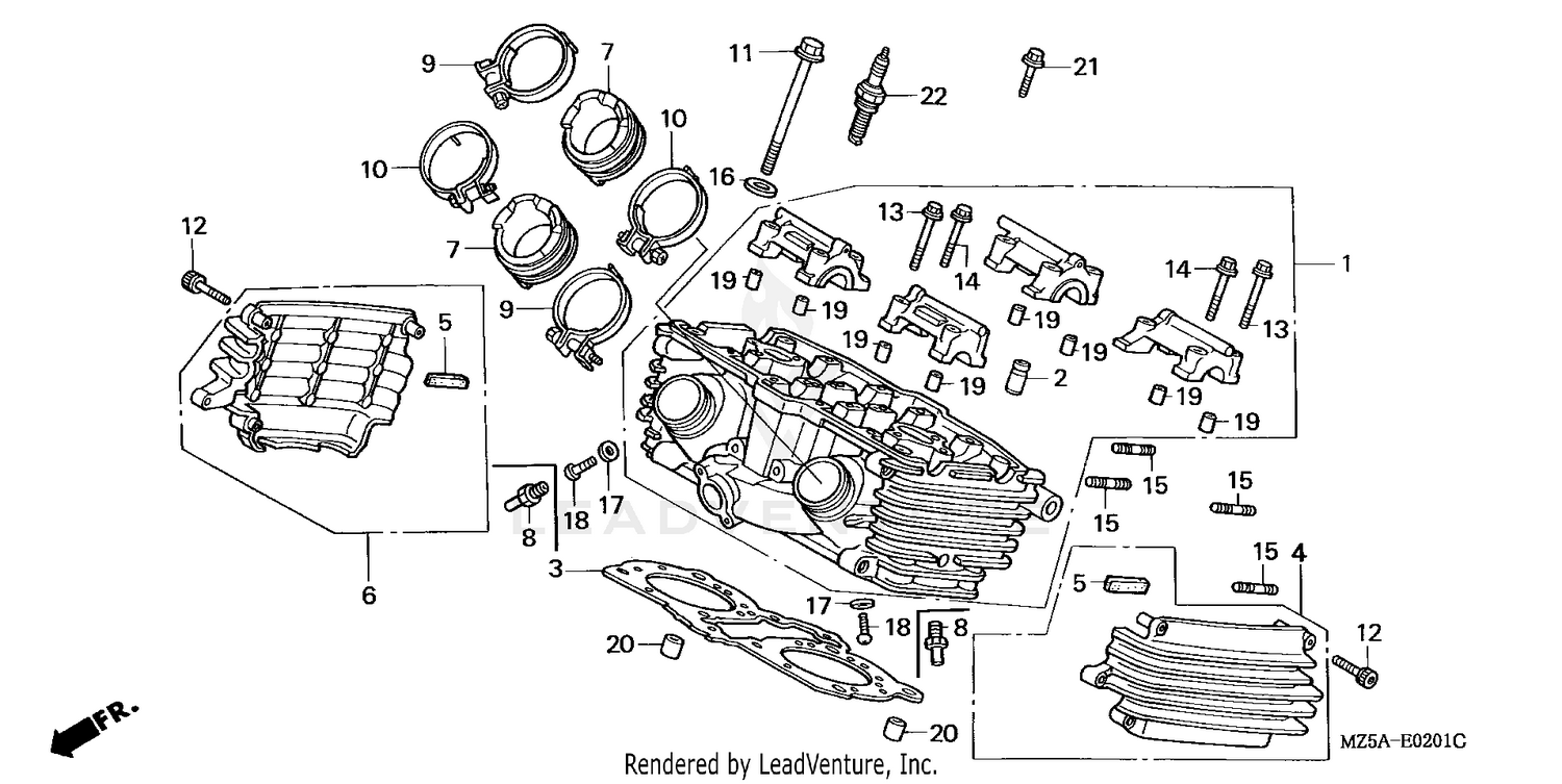 CYLINDER HEAD (RR.)