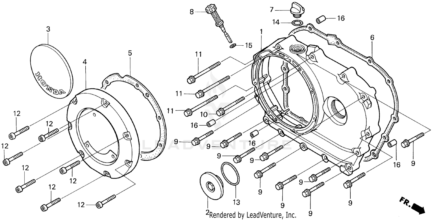 VT1100C2RIGHT CRANKCASE COVER