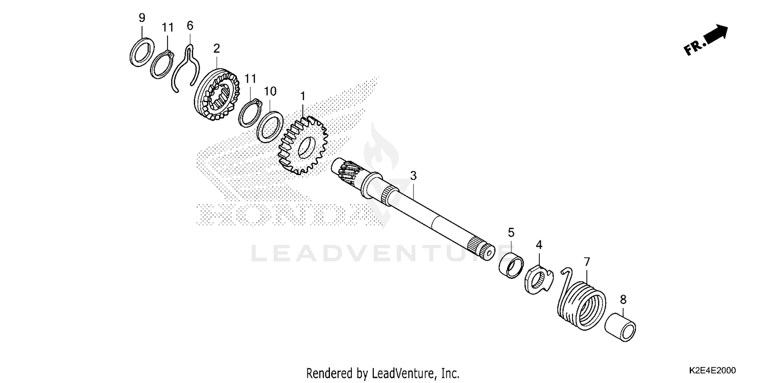 KICK STARTER SPINDLE