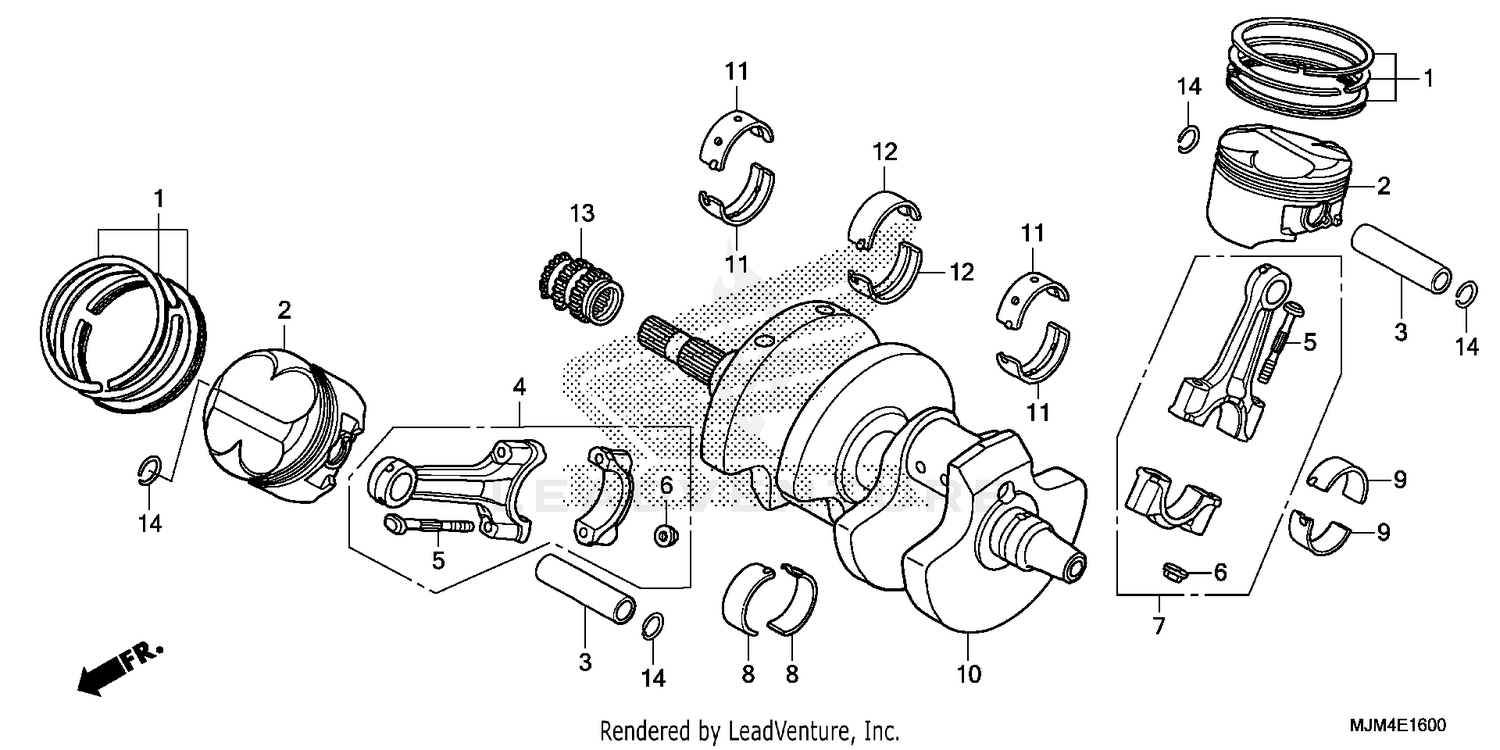 CRANKSHAFT + PISTON