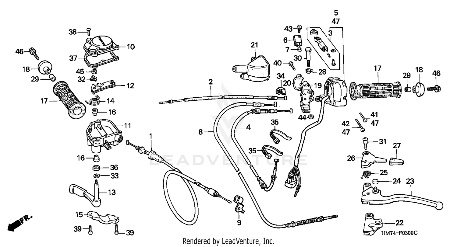 HANDLE LEVERS + SWITCHES + CABLES
