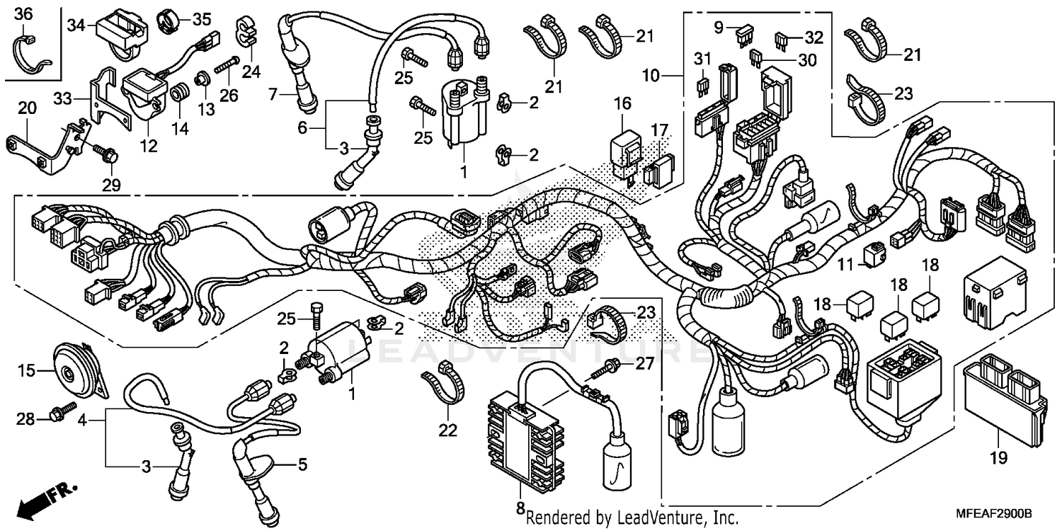WIRE HARNESS             (VT750C2F/C2B)