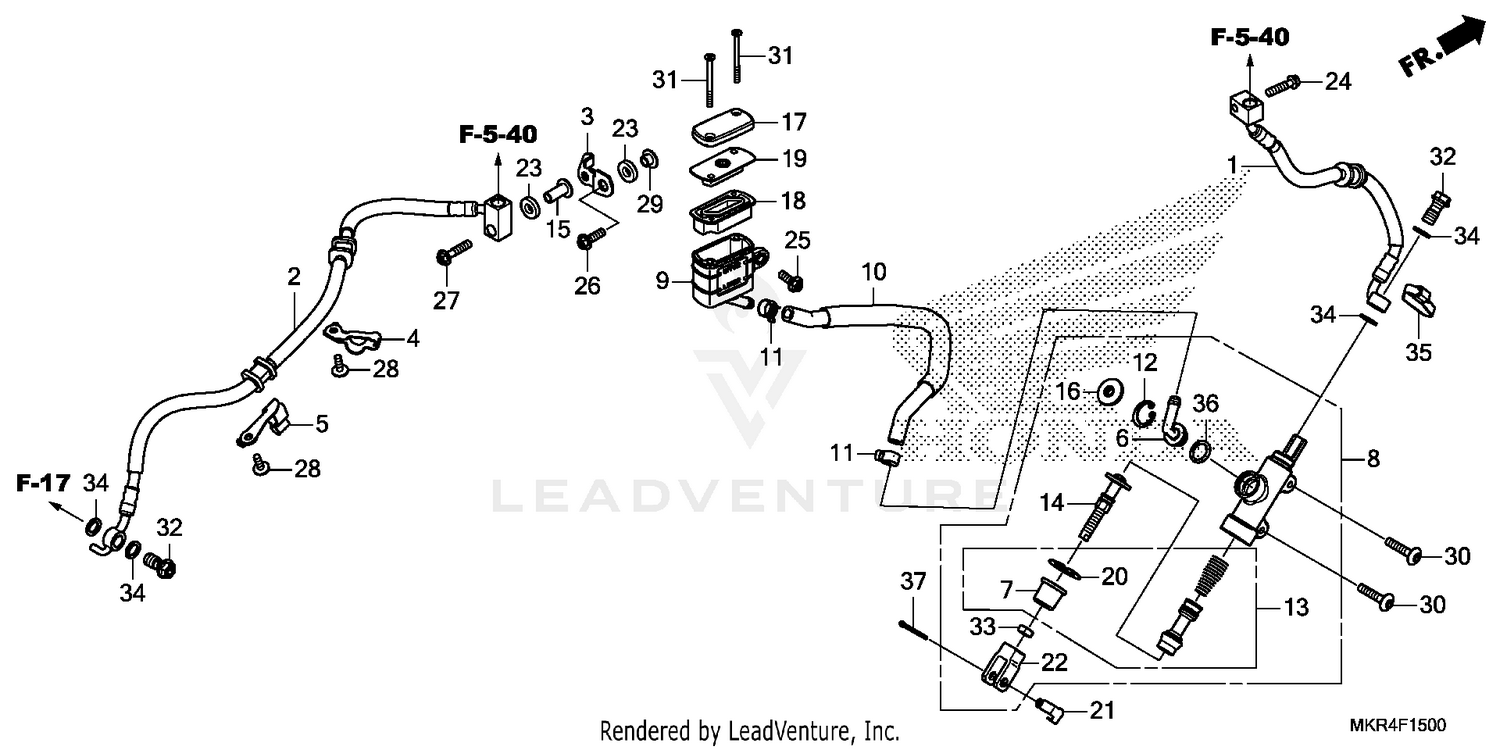 REAR BRAKE MASTER        CYLINDER