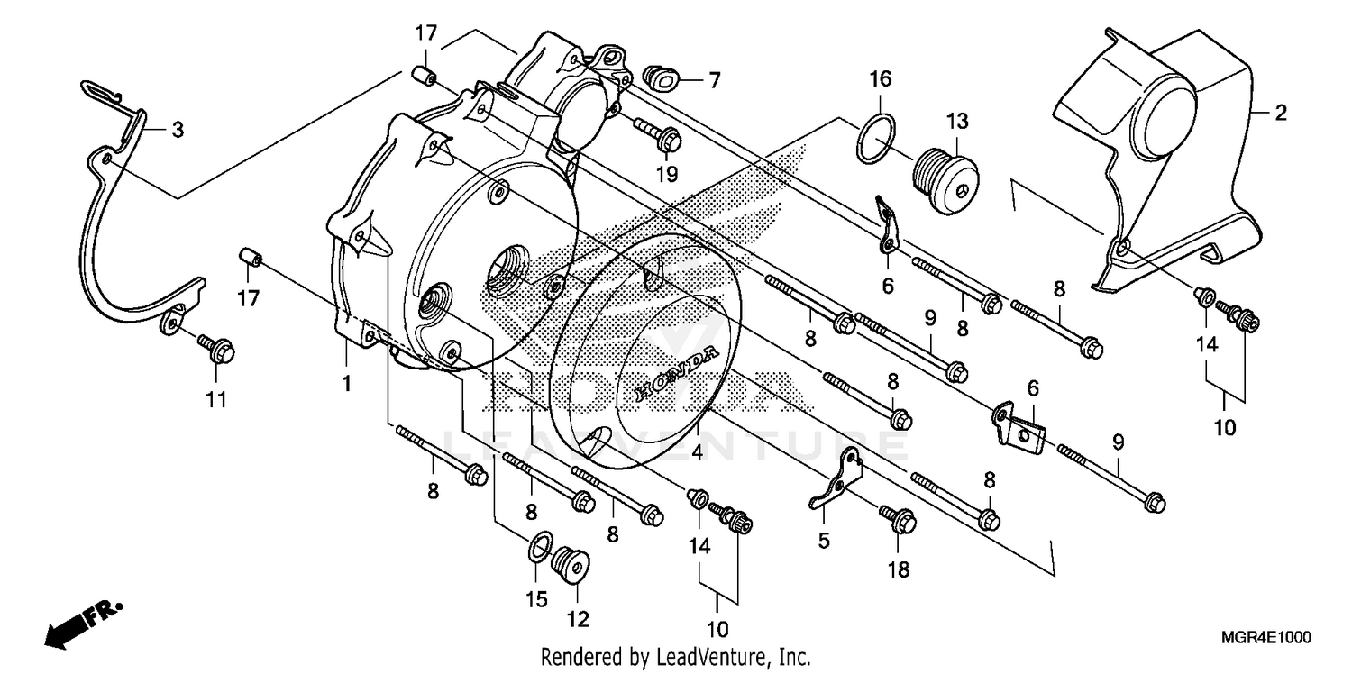 LEFT CRANKCASE COVER     @ALTERNATOR COVER