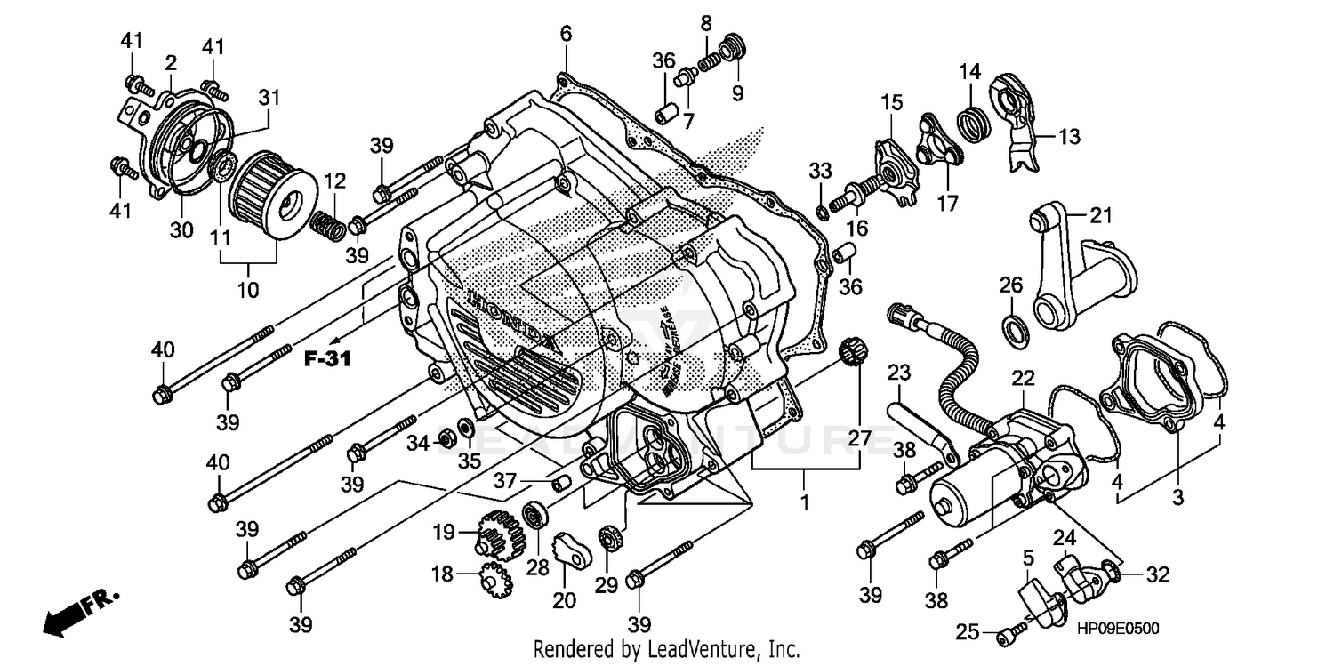 FRONT CRANKCASE COVER (TRX500FE/FPE)