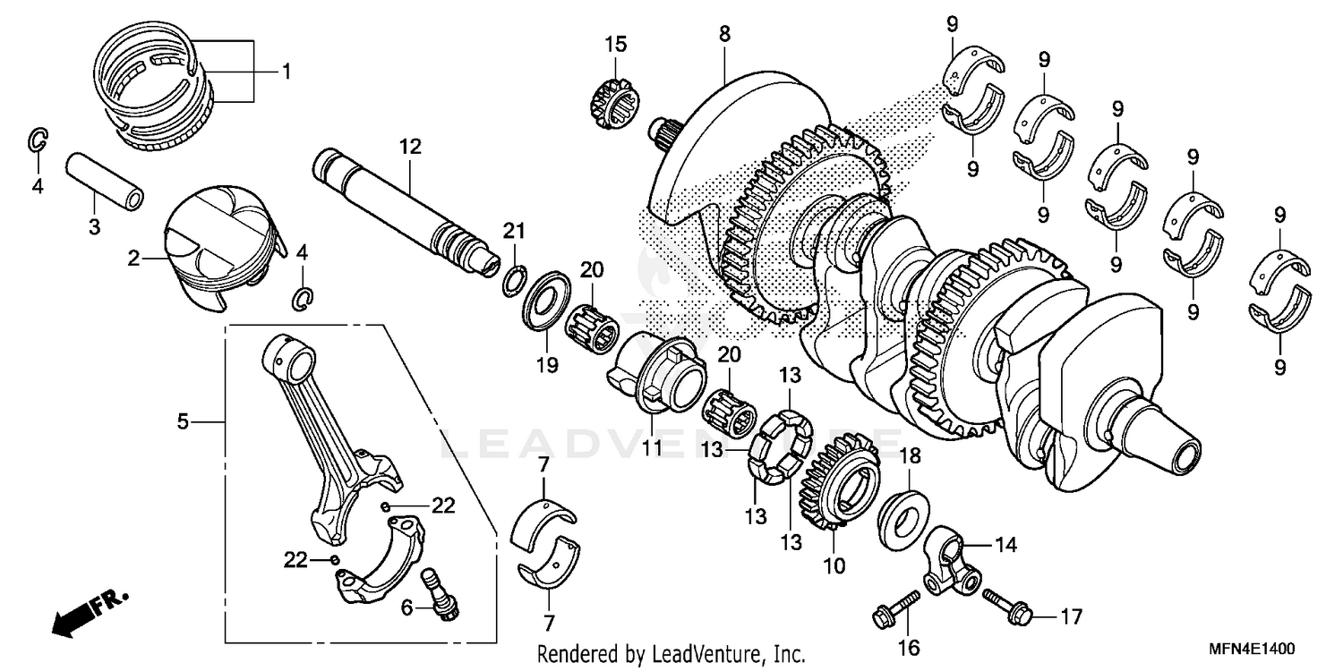 CRANKSHAFT + PISTON