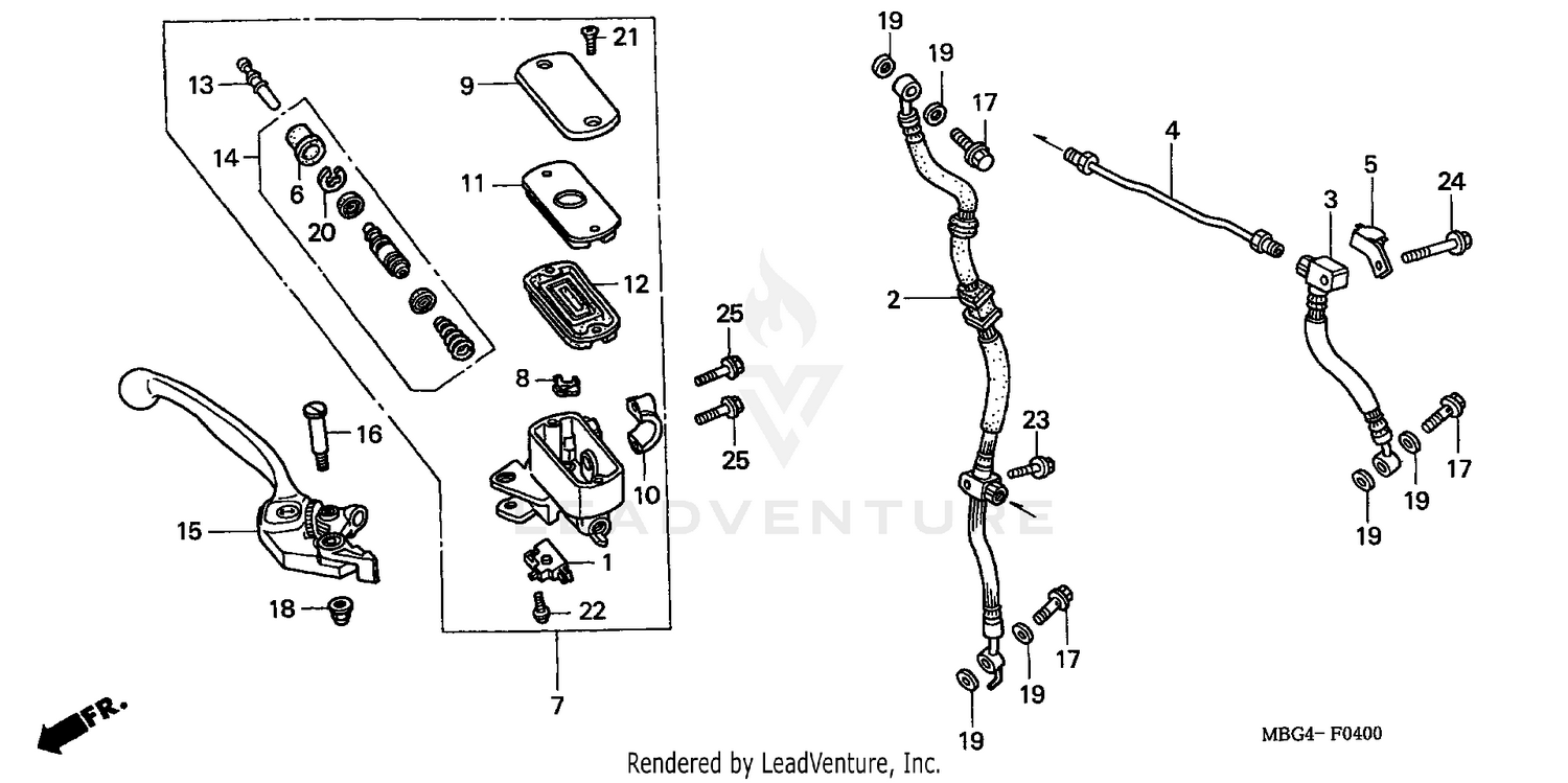 FRONT BRAKE MASTER       CYLINDER