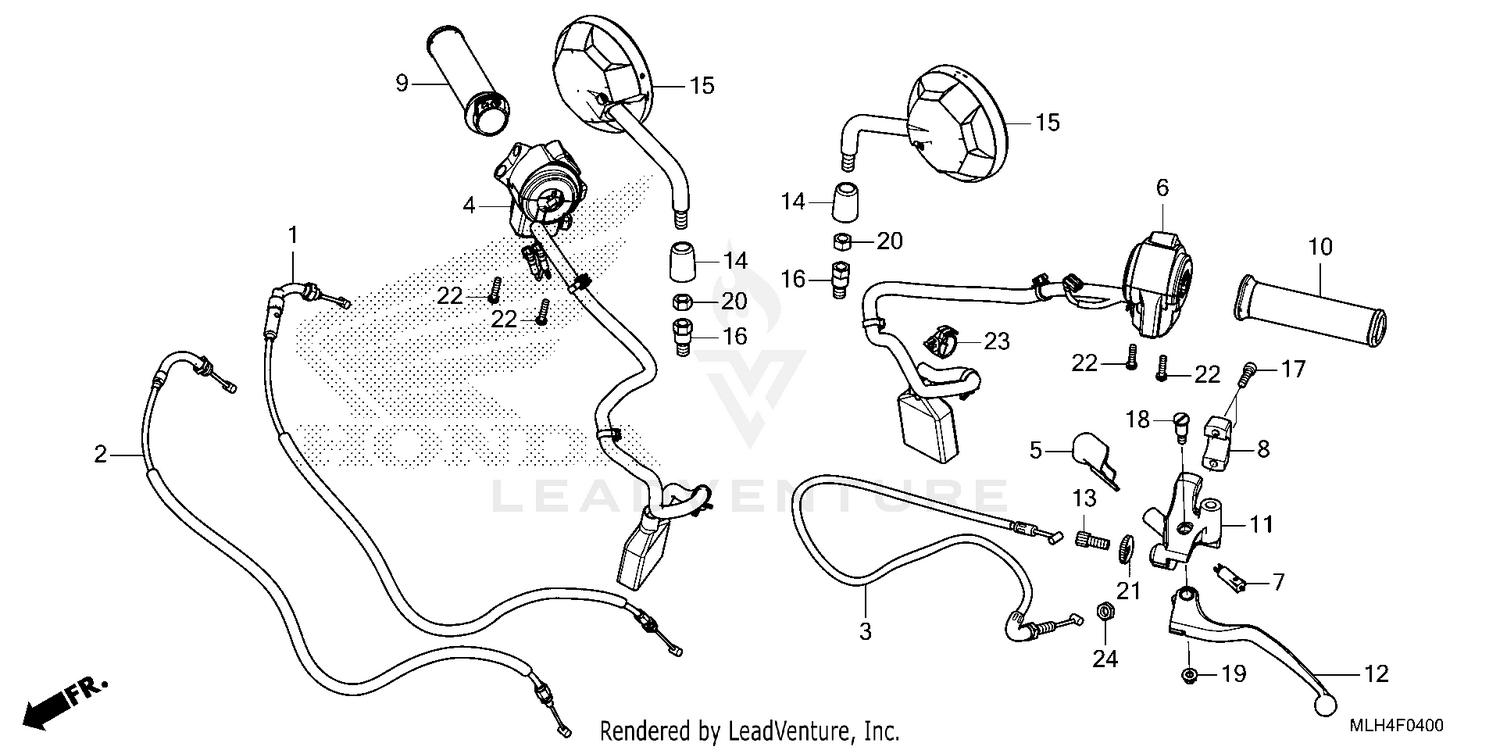 HANDLE LEVER@SWITCH@CABLE@MIRROR