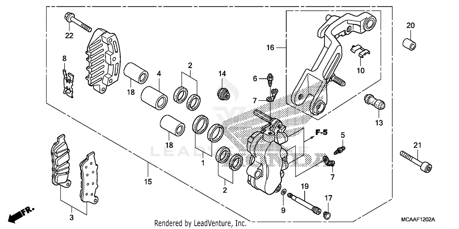 LEFT FRONT BRAKE CALIPER