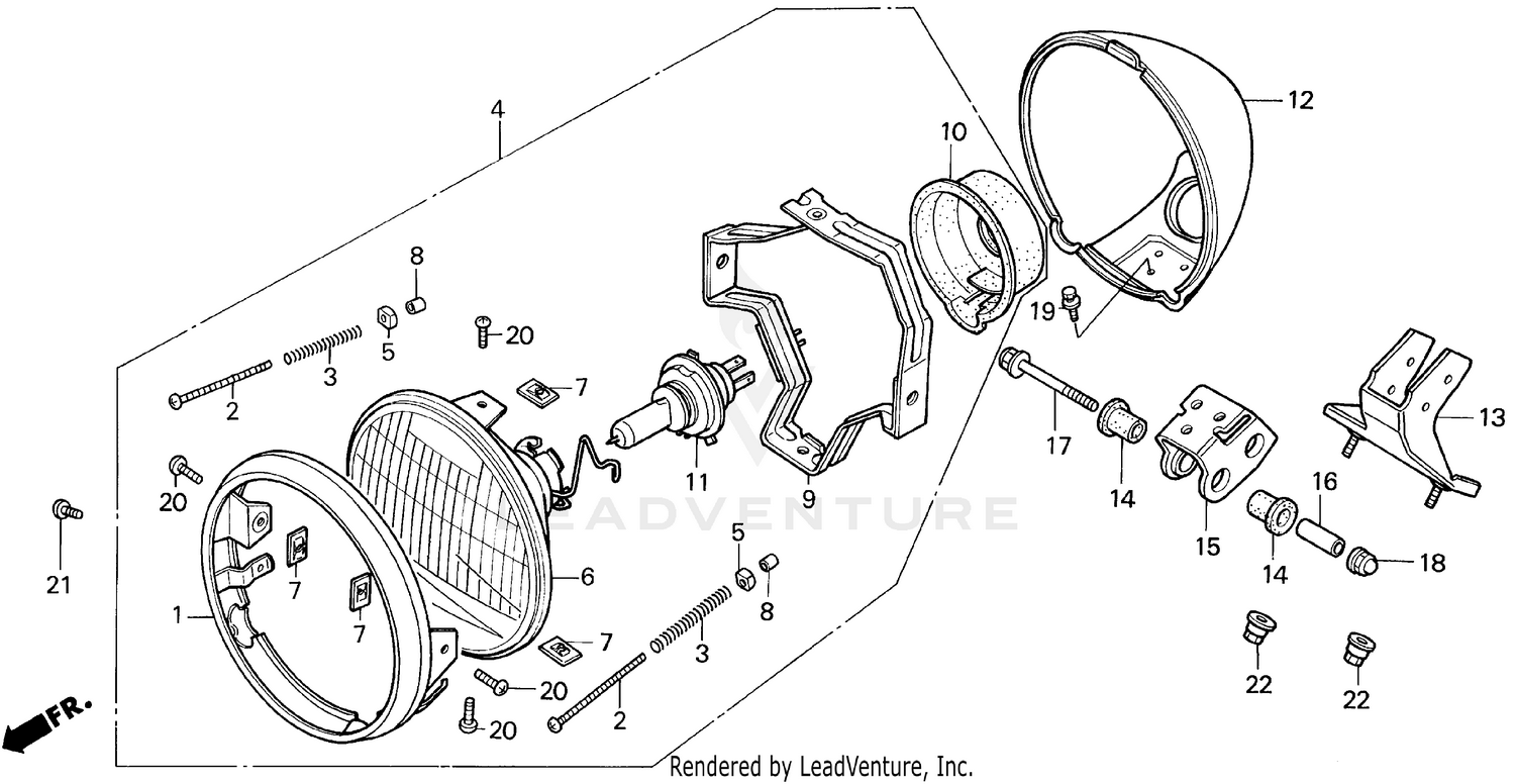 VT1100C HEADLIGHT 95-96