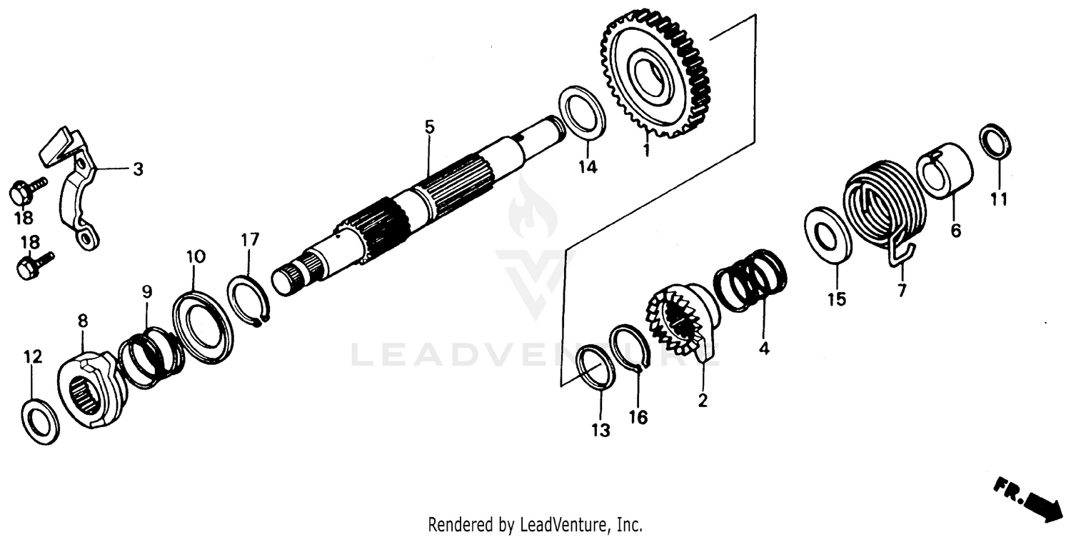 KICK STARTER SPINDLE