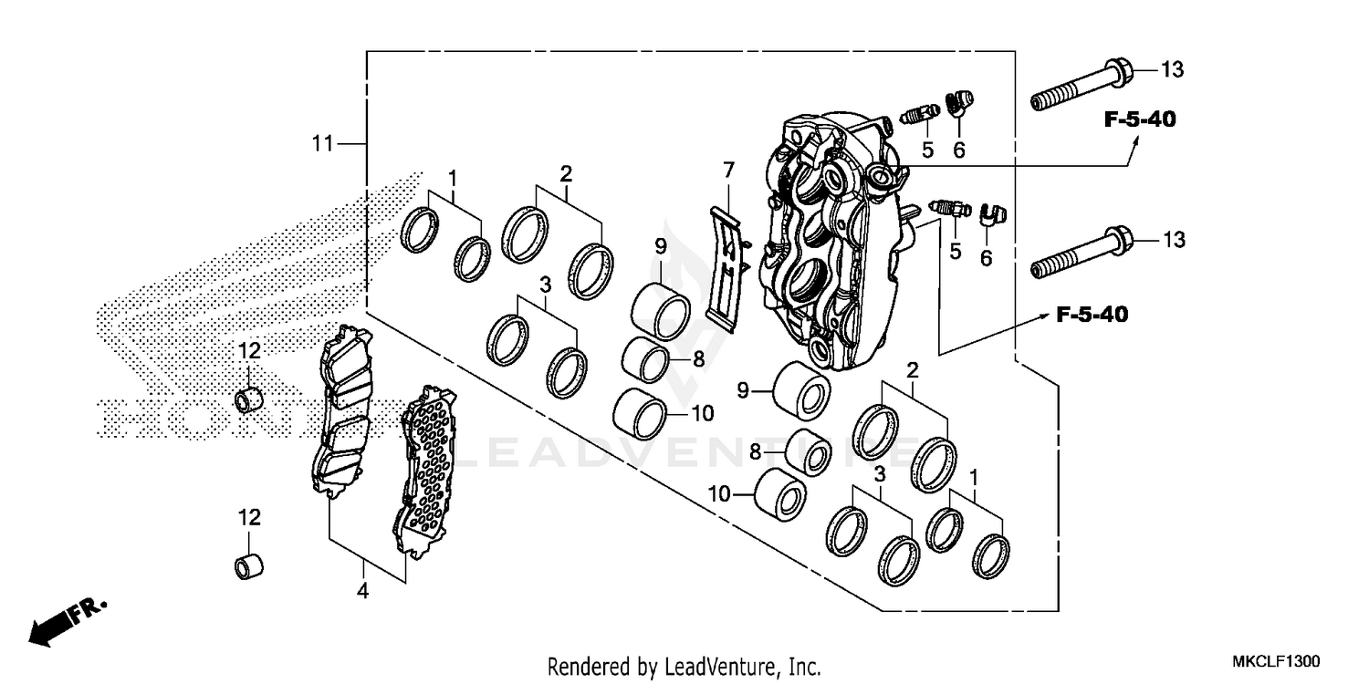 LEFT FRONT BRAKE CALIPER