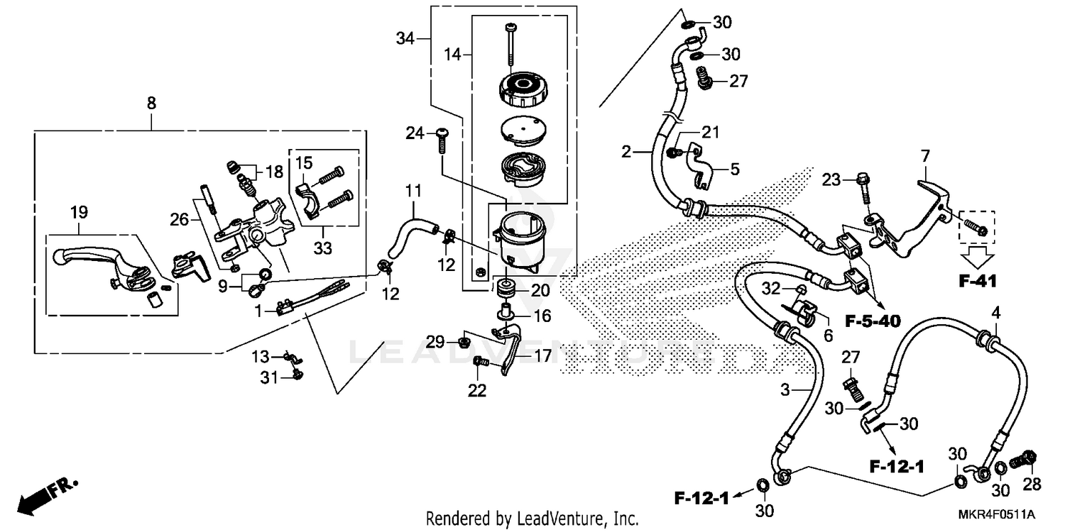 FRONT BRAKE MASTER       CYLINDER (2)
