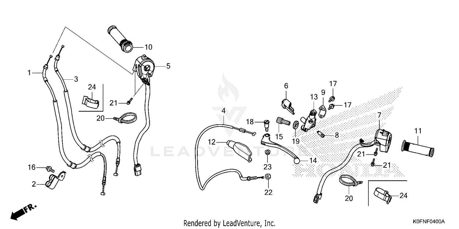 HANDLE LEVER@SWITCH@CABLE