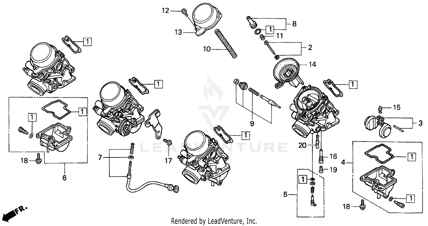 F2 CARBURETOR COMPONENTS 91-94