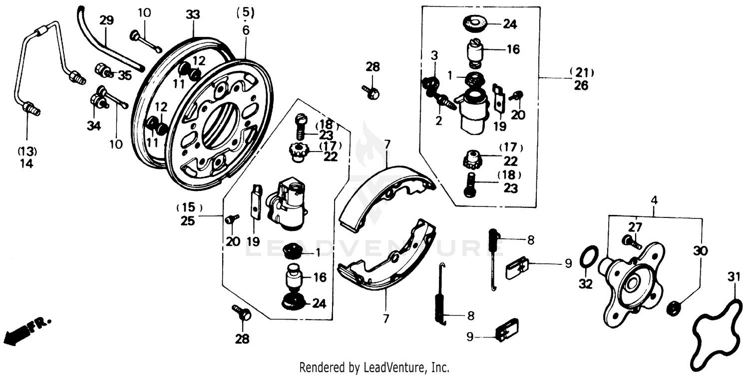 350D FR. BRAKE PANEL 88-89