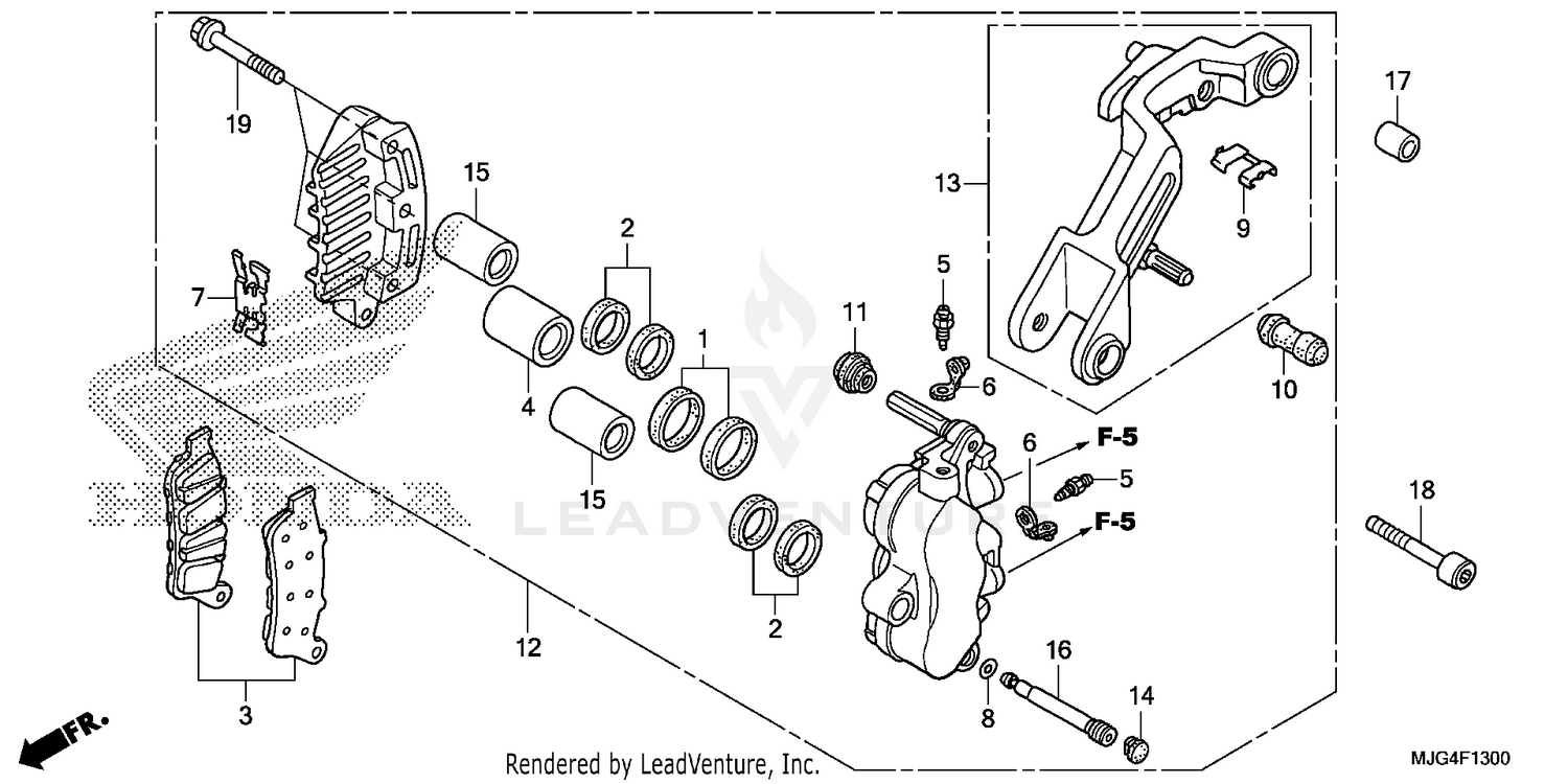 LEFT FRONT BRAKE CALIPER