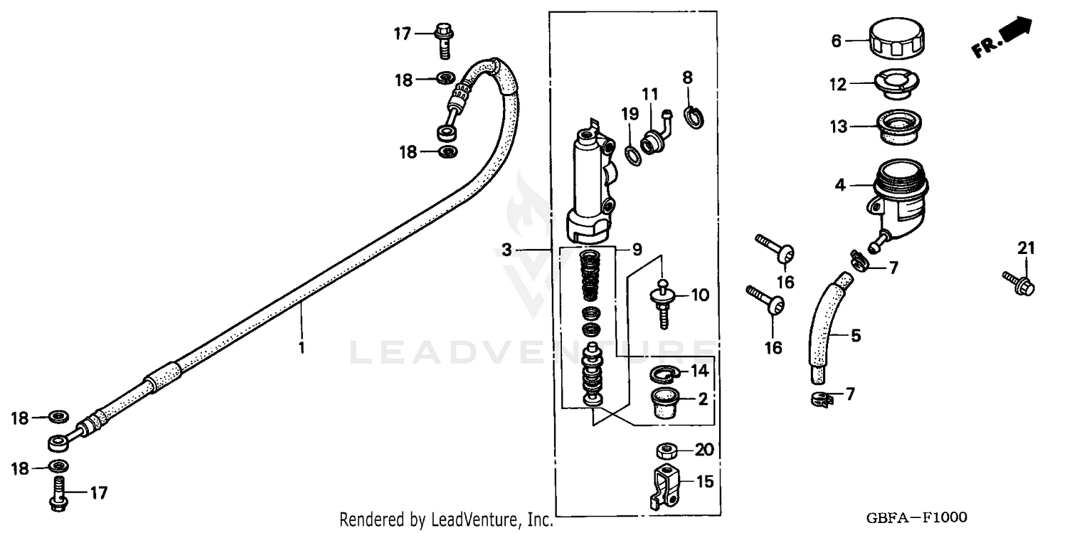 REAR BRAKE MASTER CYLINDER
