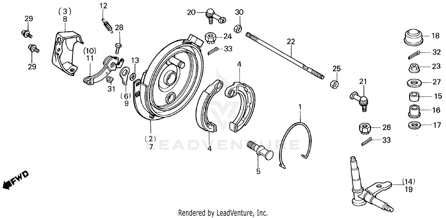 FRONT BRAKE PANEL + TIE ROD