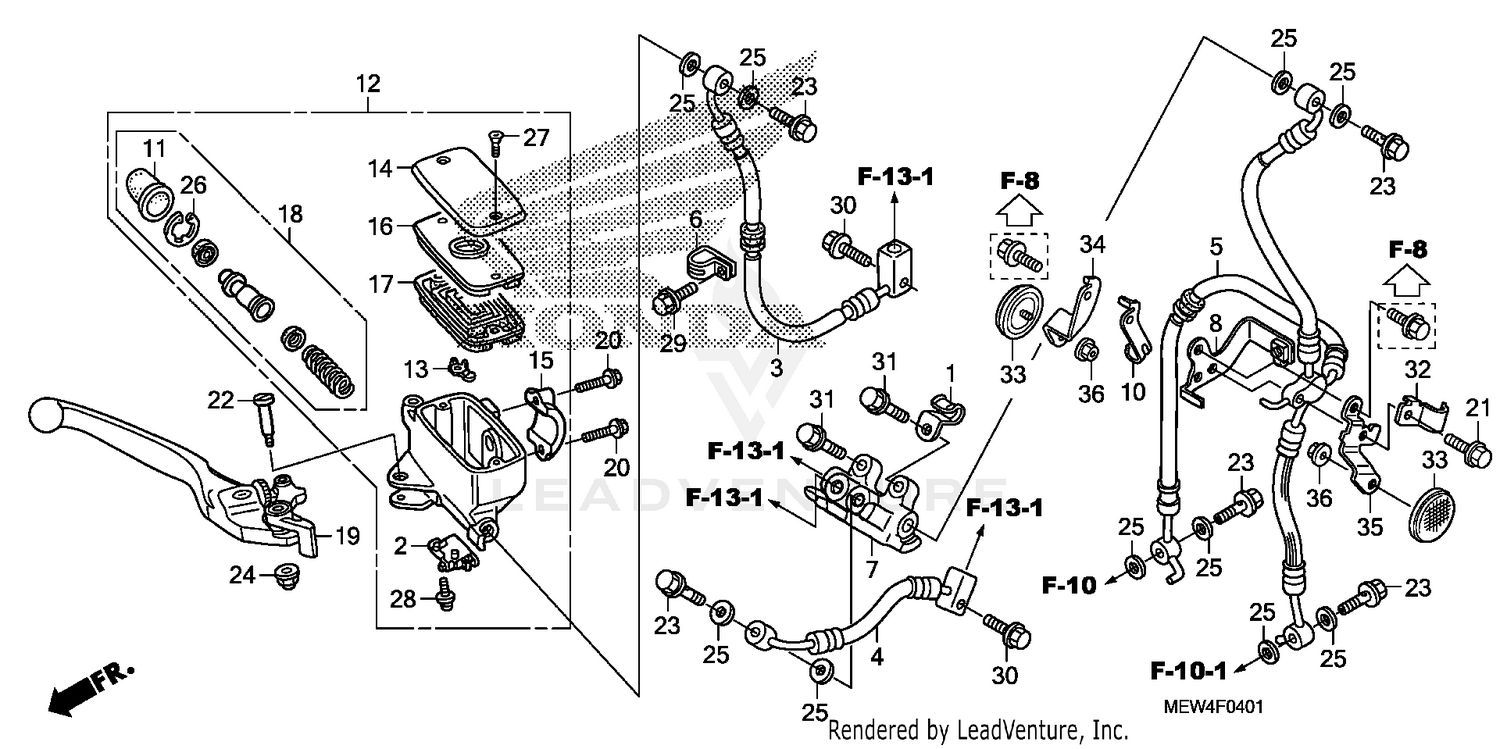 FRONT BRAKE MASTER CYLINDER (ABS)