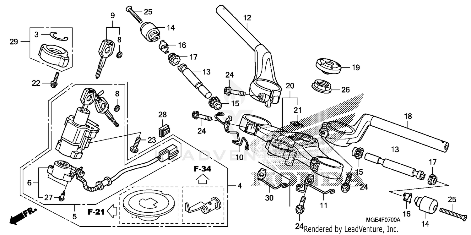 HANDLEBAR + TOP BRIDGE