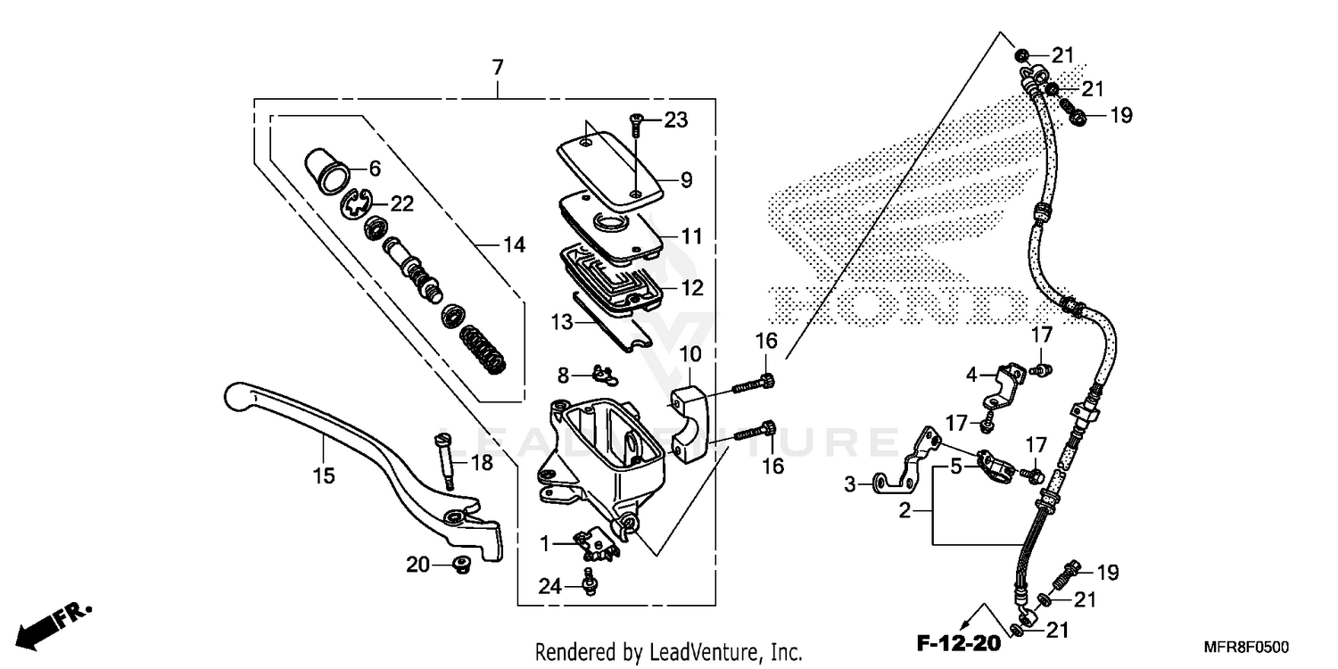 FRONT BRAKE MASTER       CYLINDER (1)