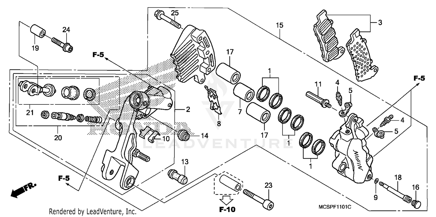 LEFT FRONT BRAKE CALIPER (1)