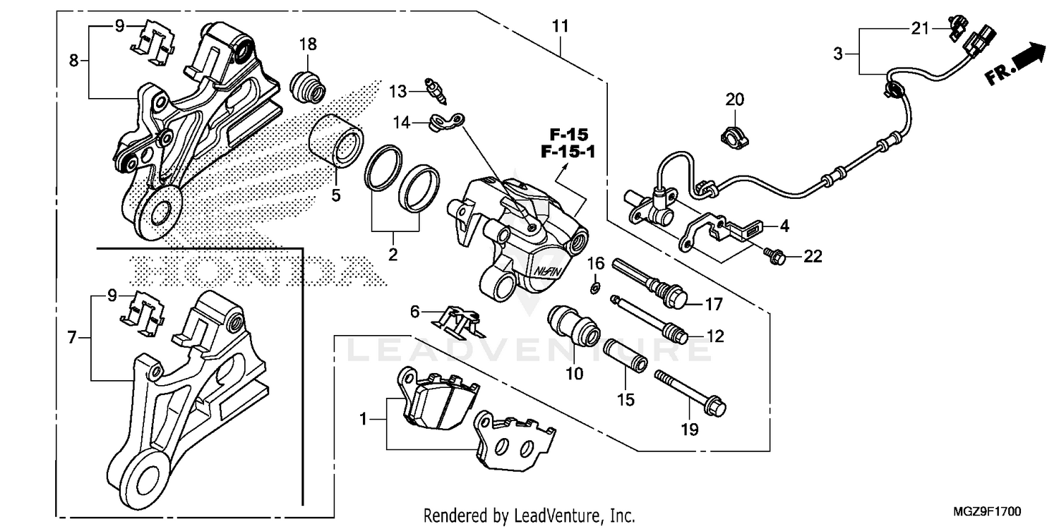 REAR BRAKE CALIPER