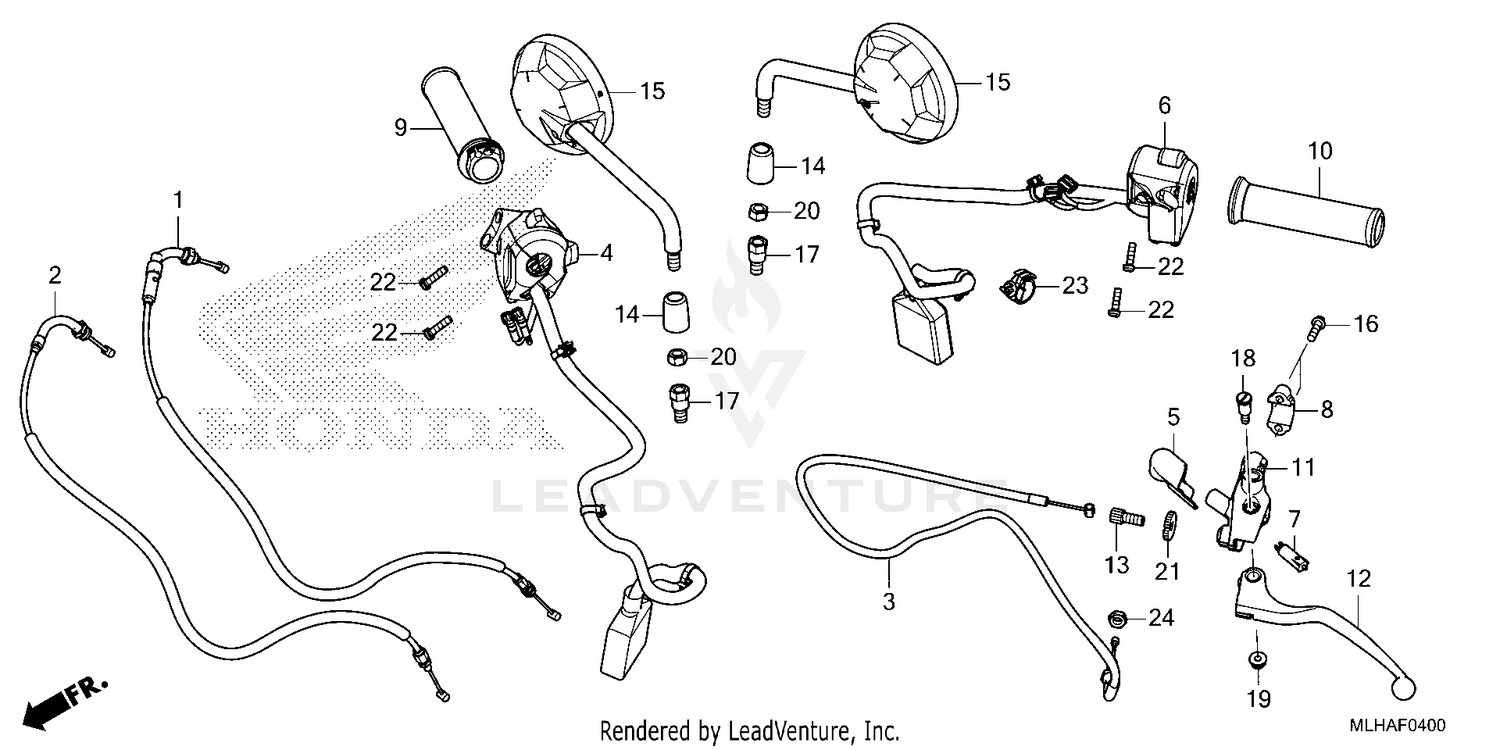 HANDLE LEVER@SWITCH@CABLE@MIRROR