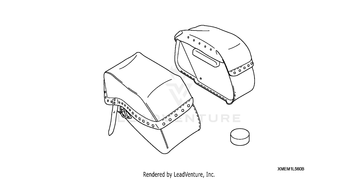 LEATHER SADDLEBAGS (18L) (STUDDED)